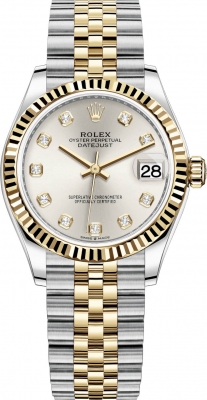 Rolex Datejust 31mm Stainless Steel and Yellow Gold 278273 Silver Diamond Jubilee watch