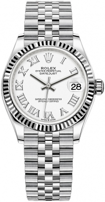Rolex Datejust 31mm Stainless Steel 278274 White Roman Jubilee watch