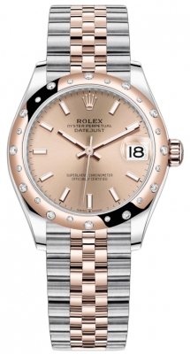 Buy this new Rolex Datejust 31mm Stainless Steel and Rose Gold 278341rbr Rose Index Jubilee ladies watch for the discount price of £14,900.00. UK Retailer.