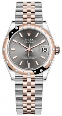 Rolex Datejust 31mm Stainless Steel and Rose Gold 278341rbr Rhodium Index Jubilee watch