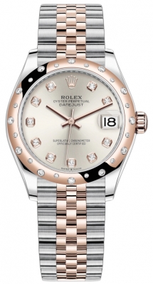 Rolex Datejust 31mm Stainless Steel and Rose Gold 278341rbr Silver Diamond Jubilee watch
