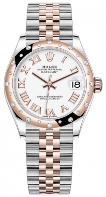 Buy this new Rolex Datejust 31mm Stainless Steel and Rose Gold 278341rbr White Roman Jubilee ladies watch for the discount price of £14,900.00. UK Retailer.