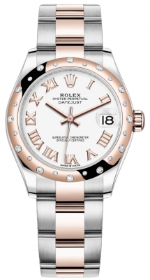 Rolex Datejust 31mm Stainless Steel and Rose Gold 278341rbr White Roman Oyster watch