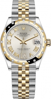 Buy this new Rolex Datejust 31mm Stainless Steel and Yellow Gold 278343rbr Silver VI Roman Jubilee ladies watch for the discount price of £16,300.00. UK Retailer.