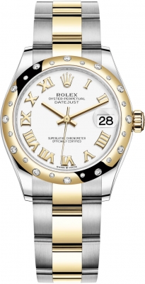 Buy this new Rolex Datejust 31mm Stainless Steel and Yellow Gold 278343rbr White Roman Oyster ladies watch for the discount price of £14,000.00. UK Retailer.