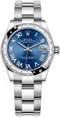 Buy this new Rolex Datejust 31mm Stainless Steel 278344rbr Blue Roman Oyster ladies watch for the discount price of £12,100.00. UK Retailer.