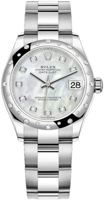 Buy this new Rolex Datejust 31mm Stainless Steel 278344rbr MOP Diamond Oyster ladies watch for the discount price of £14,700.00. UK Retailer.