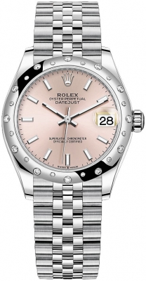 Rolex Datejust 31mm Stainless Steel 278344rbr Pink Index Jubilee watch