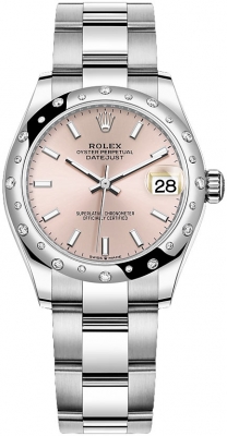 Buy this new Rolex Datejust 31mm Stainless Steel 278344rbr Pink Index Oyster ladies watch for the discount price of £12,100.00. UK Retailer.