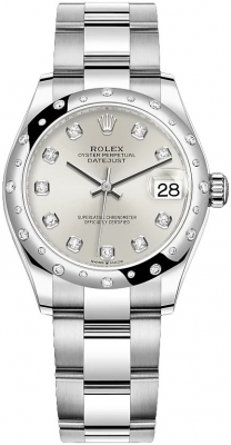 Buy this new Rolex Datejust 31mm Stainless Steel 278344rbr Silver Diamond Oyster ladies watch for the discount price of £14,150.00. UK Retailer.