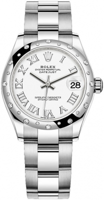 Rolex Datejust 31mm Stainless Steel 278344rbr White Roman Oyster watch