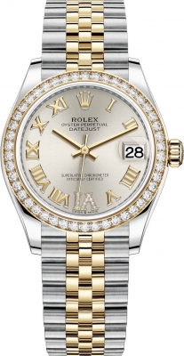 Rolex Datejust 31mm Stainless Steel and Yellow Gold 278383rbr Silver VI Roman Jubilee watch