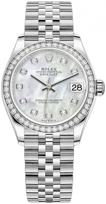 Buy this new Rolex Datejust 31mm Stainless Steel 278384rbr MOP Diamond Jubilee ladies watch for the discount price of £18,300.00. UK Retailer.