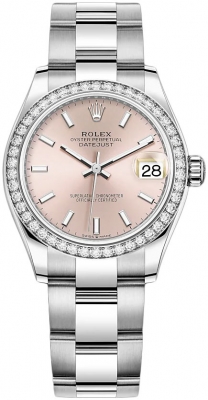 Rolex Datejust 31mm Stainless Steel 278384rbr Pink Index Oyster watch