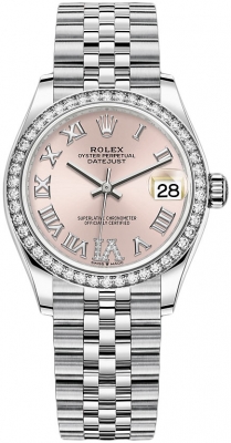 Buy this new Rolex Datejust 31mm Stainless Steel 278384rbr Pink VI Jubilee ladies watch for the discount price of £17,300.00. UK Retailer.