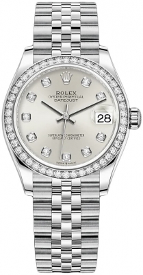 Rolex Datejust 31mm Stainless Steel 278384rbr Silver Diamond Jubilee watch