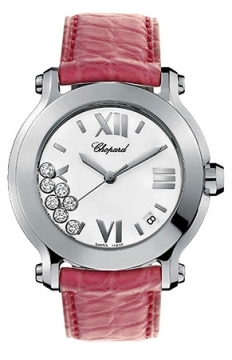 Buy this new Chopard Happy Sport Round Quartz 36mm 278475-3001 Pink ladies watch for the discount price of &pound;4,284.00. UK Retailer.
