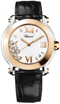 Buy this new Chopard Happy Sport Round Quartz 36mm 278492-9001 ladies watch for the discount price of &pound;5,882.00. UK Retailer.