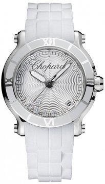 Buy this new Chopard Happy Sport Round Quartz 36mm 278551-3001 ladies watch for the discount price of £4,158.00. UK Retailer.