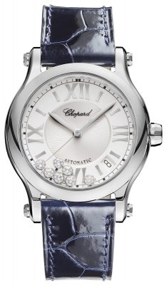 Buy this new Chopard Happy Sport Automatic 36mm 278559-3001 Blue ladies watch for the discount price of £5,040.00. UK Retailer.