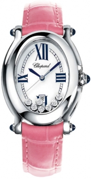 Buy this new Chopard Happy Sport Oval 7 Floating Diamonds 278937-3005Pink ladies watch for the discount price of &pound;3,780.00. UK Retailer.