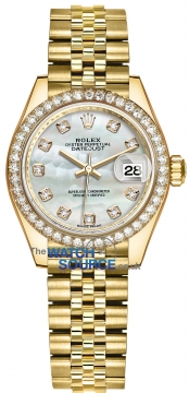 Rolex Lady Datejust 28mm Yellow Gold 279138RBR MOP Diamond Jubilee watch