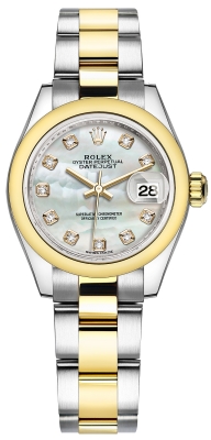 Rolex Lady Datejust 28mm Stainless Steel and Yellow Gold 279163 MOP Diamond Oyster watch