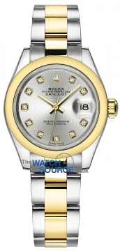 Rolex Lady Datejust 28mm Stainless Steel and Yellow Gold 279163 Silver Diamond Oyster watch