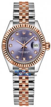 Rolex Lady Datejust 28mm Stainless Steel and Everose Gold 279171 Aubergine Diamond Jubilee watch