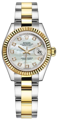 Buy this new Rolex Lady Datejust 28mm Stainless Steel and Yellow Gold 279173 MOP Diamond Oyster ladies watch for the discount price of £12,400.00. UK Retailer.