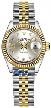 Buy this new Rolex Lady Datejust 28mm Stainless Steel and Yellow Gold 279173 Silver 17 Diamond Jubilee ladies watch for the discount price of £12,800.00. UK Retailer.