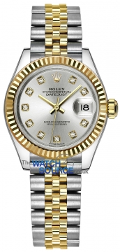 Buy this new Rolex Lady Datejust 28mm Stainless Steel and Yellow Gold 279173 Silver Diamond Jubilee ladies watch for the discount price of £12,300.00. UK Retailer.