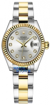 Buy this new Rolex Lady Datejust 28mm Stainless Steel and Yellow Gold 279173 Silver Diamond Oyster ladies watch for the discount price of £11,700.00. UK Retailer.