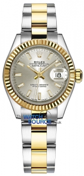 Buy this new Rolex Lady Datejust 28mm Stainless Steel and Yellow Gold 279173 Silver Index Oyster ladies watch for the discount price of £9,800.00. UK Retailer.