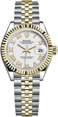 Rolex Lady Datejust 28mm Stainless Steel and Yellow Gold 279173 White Roman Jubilee watch