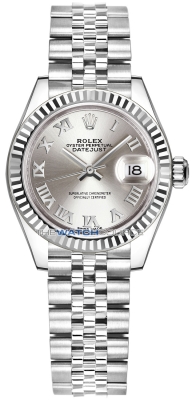 Buy this new Rolex Lady Datejust 28mm Stainless Steel 279174 Silver Roman Jubilee ladies watch for the discount price of £8,700.00. UK Retailer.