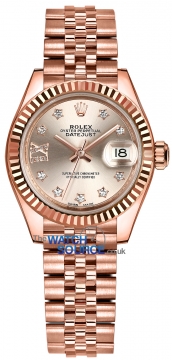 Buy this new Rolex Lady Datejust 28mm Everose Gold 279175 Sundust 17 Diamond Jubilee ladies watch for the discount price of £29,500.00. UK Retailer.