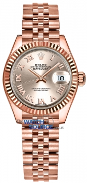 Rolex Lady Datejust 28mm Everose Gold 279175 Sundust Roman Jubilee watch