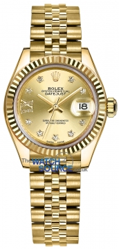 Rolex Lady Datejust 28mm Yellow Gold 279178 Champagne 17 Diamond Jubilee watch