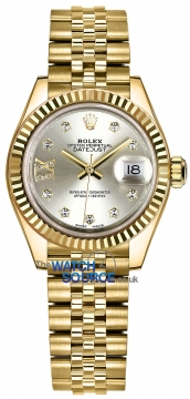 Rolex Lady Datejust 28mm Yellow Gold 279178 Silver 17 Diamond Jubilee watch