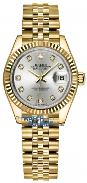 Rolex Lady Datejust 28mm Yellow Gold 279178 Silver Diamond Jubilee watch
