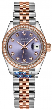Rolex Lady Datejust 28mm Stainless Steel and Everose Gold 279381RBR Aubergine Diamond Jubilee watch