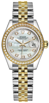 Rolex Lady Datejust 28mm Stainless Steel and Yellow Gold 279383RBR MOP Diamond Jubilee watch