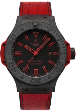 Buy this new Hublot Big Bang King All Black Red 48mm 322.ci.1130.gr.abr10 mens watch for the discount price of £11,808.00. UK Retailer.