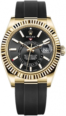 Buy this new Rolex Sky Dweller 42mm 326238 Black Index mens watch for the discount price of £45,000.00. UK Retailer.