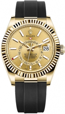 Rolex Sky Dweller 42mm 326238 Champagne Index watch