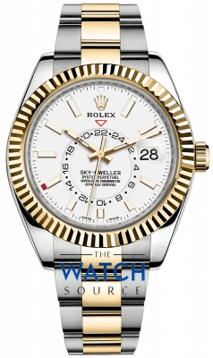 Buy this new Rolex Sky Dweller 42mm 326933 White Index mens watch for the discount price of £22,000.00. UK Retailer.