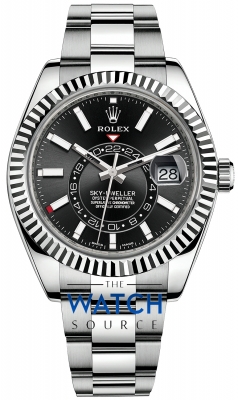 Buy this new Rolex Sky Dweller 42mm 326934 Black Index mens watch for the discount price of £25,000.00. UK Retailer.