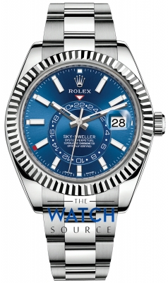 Buy this new Rolex Sky Dweller 42mm 326934 Blue Index mens watch for the discount price of £20,825.00. UK Retailer.