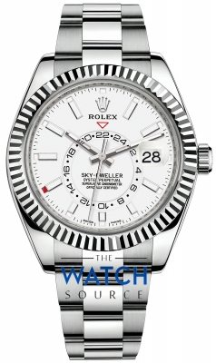 Buy this new Rolex Sky Dweller 42mm 326934 White Index mens watch for the discount price of £25,000.00. UK Retailer.